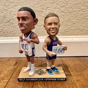 Stephen Curry & Wilt Chamberlain Duo Bobblehead Limited Edition